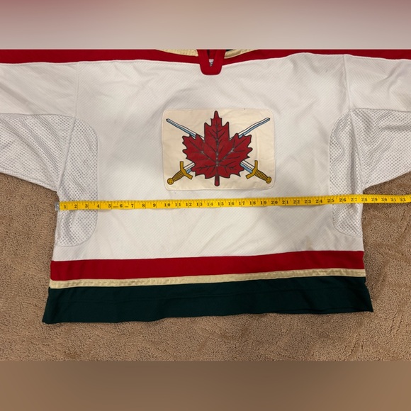 Rare Canadian Army Goalie Cut Hockey Jersey - Picture 8 of 13
